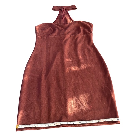 Fashion Nova Women's Sleeveless Suede Dress Size XL in Burgundy Color - Picture 8 of 11
